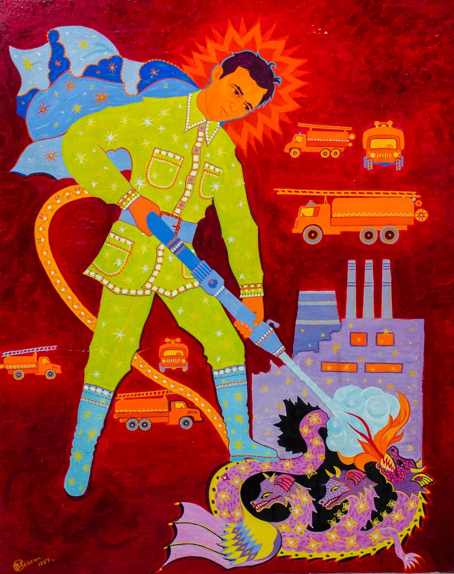 Василь Скопич, «Пожежник Леонід Телятников», 1987.